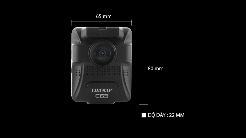 Camera H&agrave;nh Tr&igrave;nh Vietmap C63 Đen
